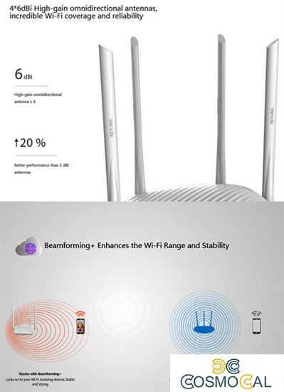 Tenda F9 wifi 2,4GHz 600Mbps massima copertura 4 ant. 6dbi