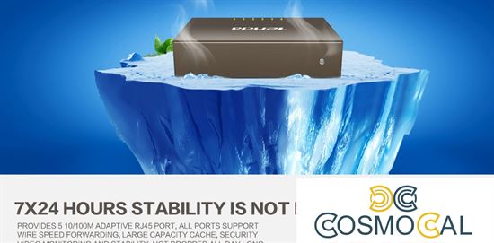 Tenda Switch 5 porte 10/100 case in metallo - TEF1005D