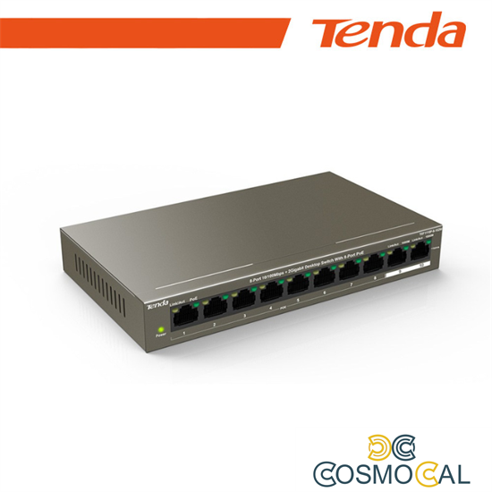 Tenda Switch 102W 8 porte PoE10/100Mbps + 2 Gb - TEF1110P-8-102W