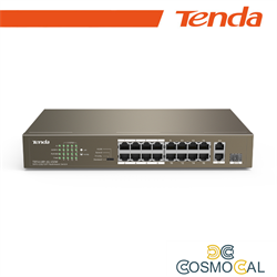 Tenda Switch 16-Ports PoE + 1 GE+1 SFP Unmanaged - TEF1118P-16-1