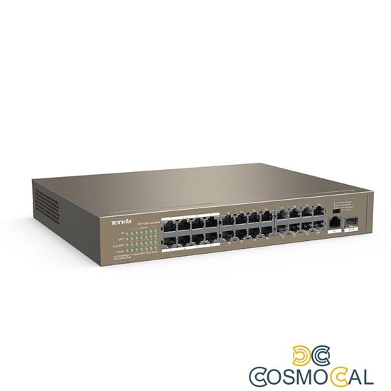 Tenda switch 24 ports PoE 10/100Mbps + 1 GE/SFP - Business