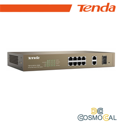 Tenda Switch PoE Desktop Smart 8 Porte 10/100Mb+2Gb+2SFP - TEF12