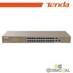 Tenda Switch PoE Web Smart 24 porte 10/100+2Gb+2SFP 440W - TEF12