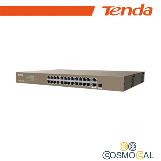 Tenda Switch PoE Web Smart 24 porte 10/100+2Gb+2SFP 440W - TEF12