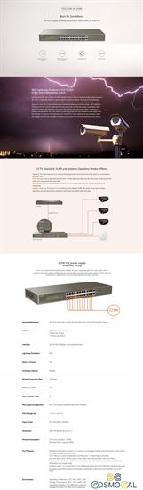 Switch 24 porte Gbit rack mount PoE Tenda- Business