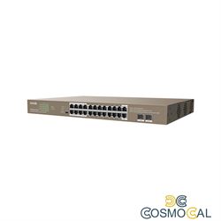 Switch Unmanaged 24 Porte PoE 100/1000 + 2SFP 410W - TENDA