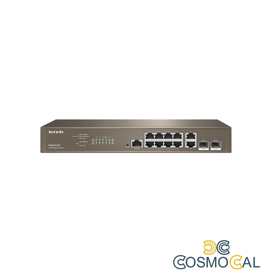 Switch managed L3 10 porte Gbit + 2 porte SFP Tenda TEG5312F