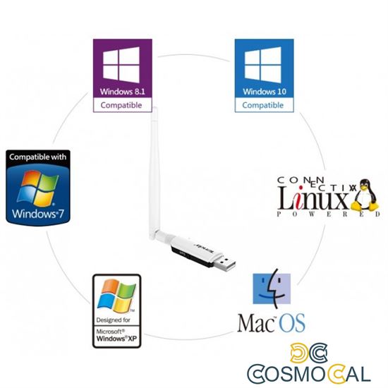 Tenda Adattatore USB Wireless 300Mbps alto guadagno - U1