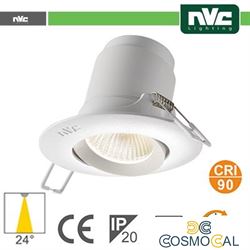 Faro direzionabile LED IP20 9W 4000K 700LM 24º FORO:95mm