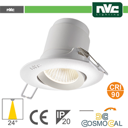 Faro direzionabile LED IP20 9W 4000K 700LM 24º FORO:95mm
