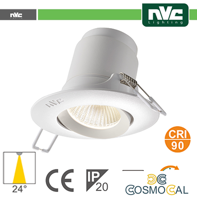 Faro direzionabile LED IP20 9W 4000K 700LM 24º FORO:95mm