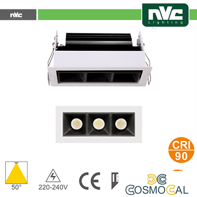 Incasso Multi lampada - 3X3W 530LM 4000K 50° >90CRI
