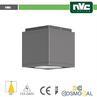Downlight Cubo LED IP54 da soffitto - 12W 960lm 3000k 85°