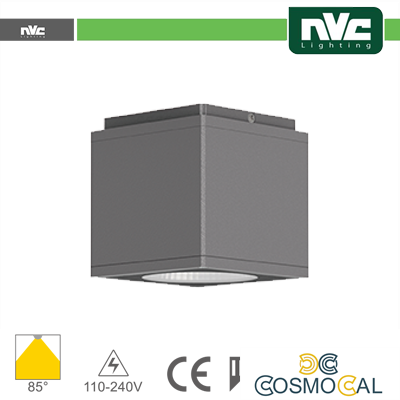 Downlight Cubo LED IP54 da soffitto - 8W 640lm 3000k 30°