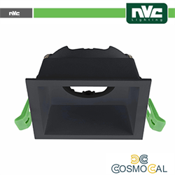 Ghiera fissa anti abbagliamento foro 75*75mm NERO