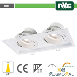 Incasso Multi lampada - 18w (2x9w) 3000k 1440lm >24°