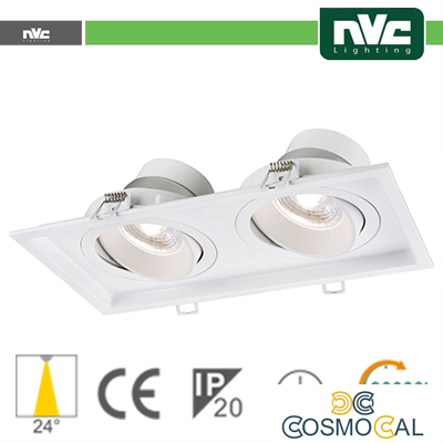 Incasso Multi lampada - 18w (2x9w) 3000k 1440lm >24°