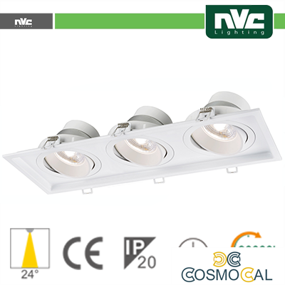 Incasso Multi lampada - 27w (3x9w) 4000k 2160lm >24°