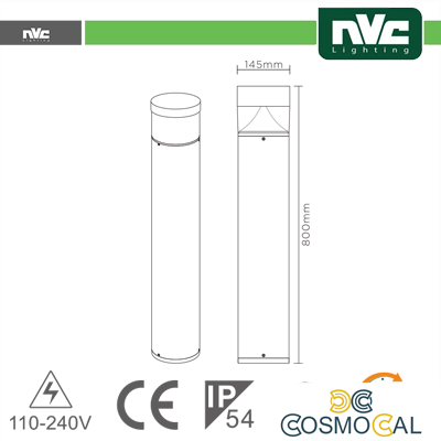 Lampioncino da Giardino - 9W 780LM 3000K IP54