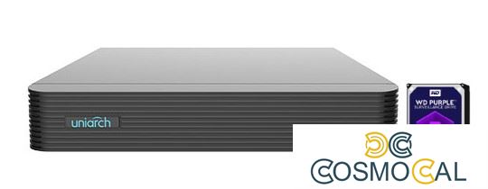 NVR Uniarch 16 Canali 8 Megapixel, senza PoE,1 HardDisk 1TB