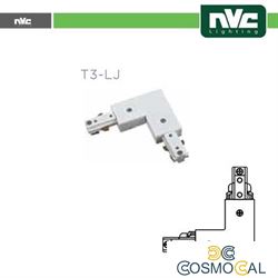 Connettore Forma  L  Binario Monofase - Colore Bianco