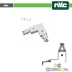 Connettore Forma  L  Binario Monofase - Colore Bianco