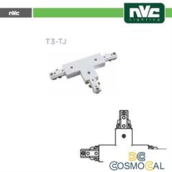 Connettore Forma  T  Binario Monofase - Colore Bianco