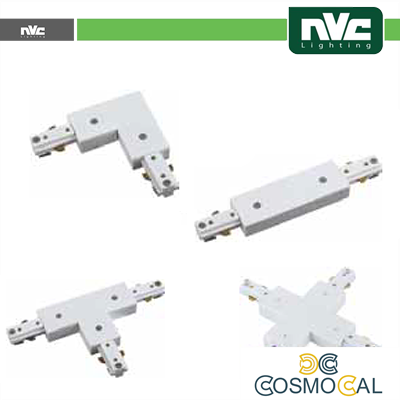 Connettore Forma  T  Binario Monofase - Colore Bianco