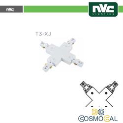 Connettore Forma  X  Binario Monofase - Colore Bianco