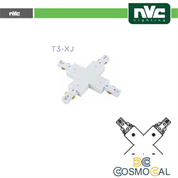 Connettore Forma  X  Binario Monofase - Colore Bianco