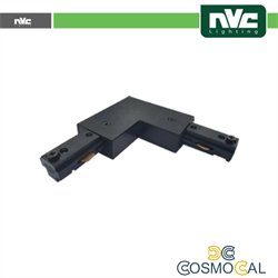 Connettore Forma  L  Binario Monofase - Colore Nero