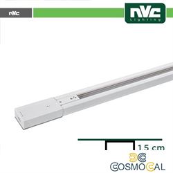 Binario Monofase - 1m Testata inclusa / Colore Bianco