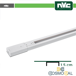 Binario Monofase - 1m Testata inclusa / Colore Bianco