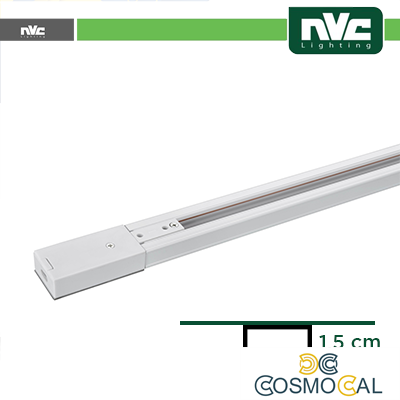 Binario Monofase - 1m Testata inclusa / Colore Bianco