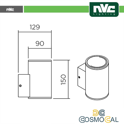 Applique IP54 - 9.4W 760LM 3000K 45°