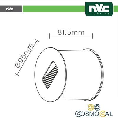 Segnapasso a parete Tondo - 4W 3000K IP65