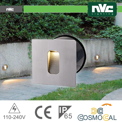 Segnapasso a parete Quadrato - 4W 3000K IP65