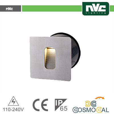 Segnapasso a parete Quadrato - 4W 3000K IP65