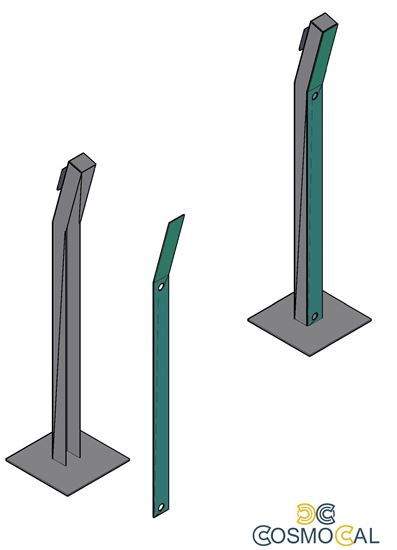 Piantana compatibile OET-SFT32 in ferro verniciata a polvere