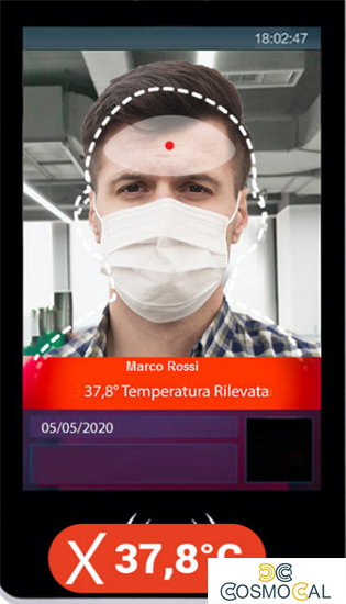 Termoscanner con Terminale controllo accessi e sensore temp.