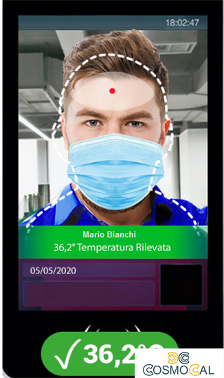 Termoscanner con Terminale controllo accessi e sensore temp.