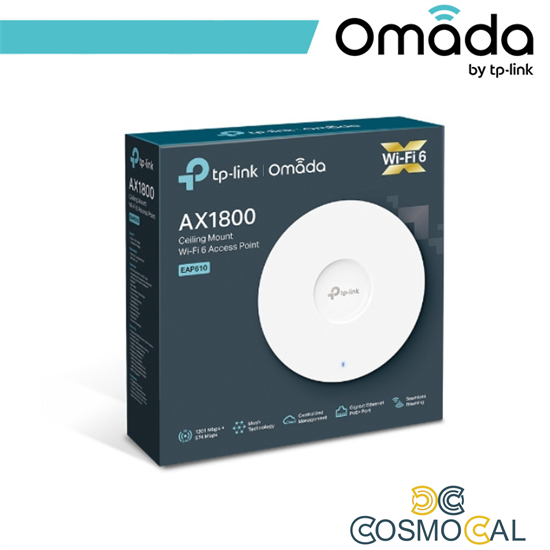 Omada Access Point Indoor Gigabit Wi-Fi 6 AX1800 - EAP610