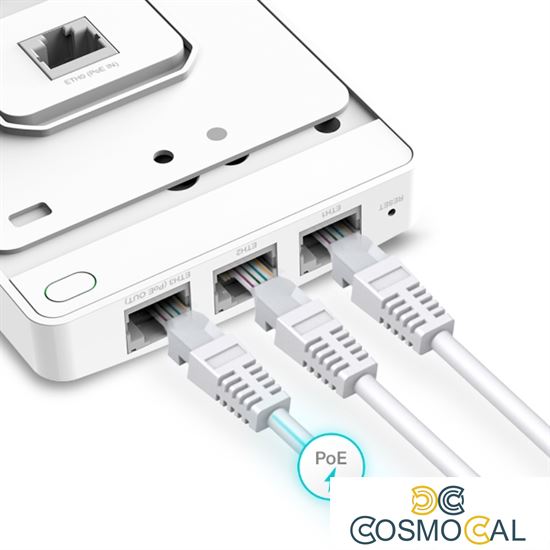 Omada Access Point Wall Plate WiFi 6 AX1800 - EAP615-Wall