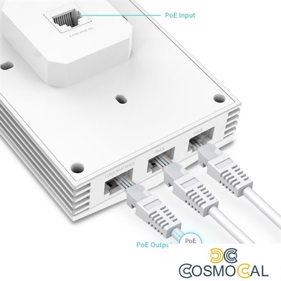 Omada Access Point Wall-Plate Wi-Fi 6 AX3000 - EAP655-Wall