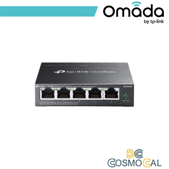 Omada Switch Easy Managed 5 porte Gigabit con 4 porte PoE+ - ES2