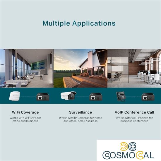 Omada PoE Injector 802.3af porta Gigabit 15.4W - POE150S