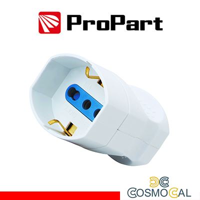 Presa volante Bipasso/Schuko 2P+T