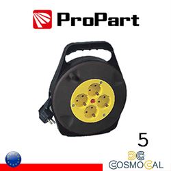 Avvolgicavo 4pos Schuko 5m spina Schuko