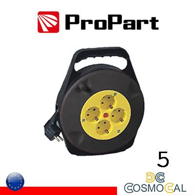 Avvolgicavo 4pos Schuko 5m spina Schuko