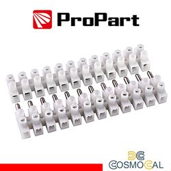 Morsettiera bianc 24 poli 10A -10mm2 mas-fem 380V stecca10pz